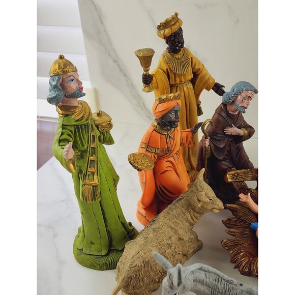 Nativity Joseph Mary Jesus Three Kings Shepherd Animal Angel Made in Italy x14 - Picture 4 of 16